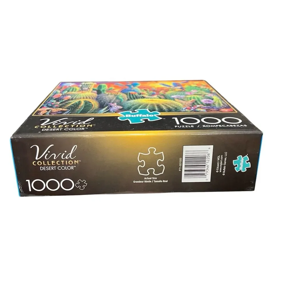 Vivid Cactus Desert 1000 Piece Jigsaw Puzzle Southwest Animals